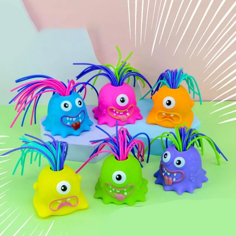 

Pull String Activity Toy Montessori Portable Funny Hair-Pulling Screaming Toy For Boy Girl Birthday Newborn Halloween Xmas Gift