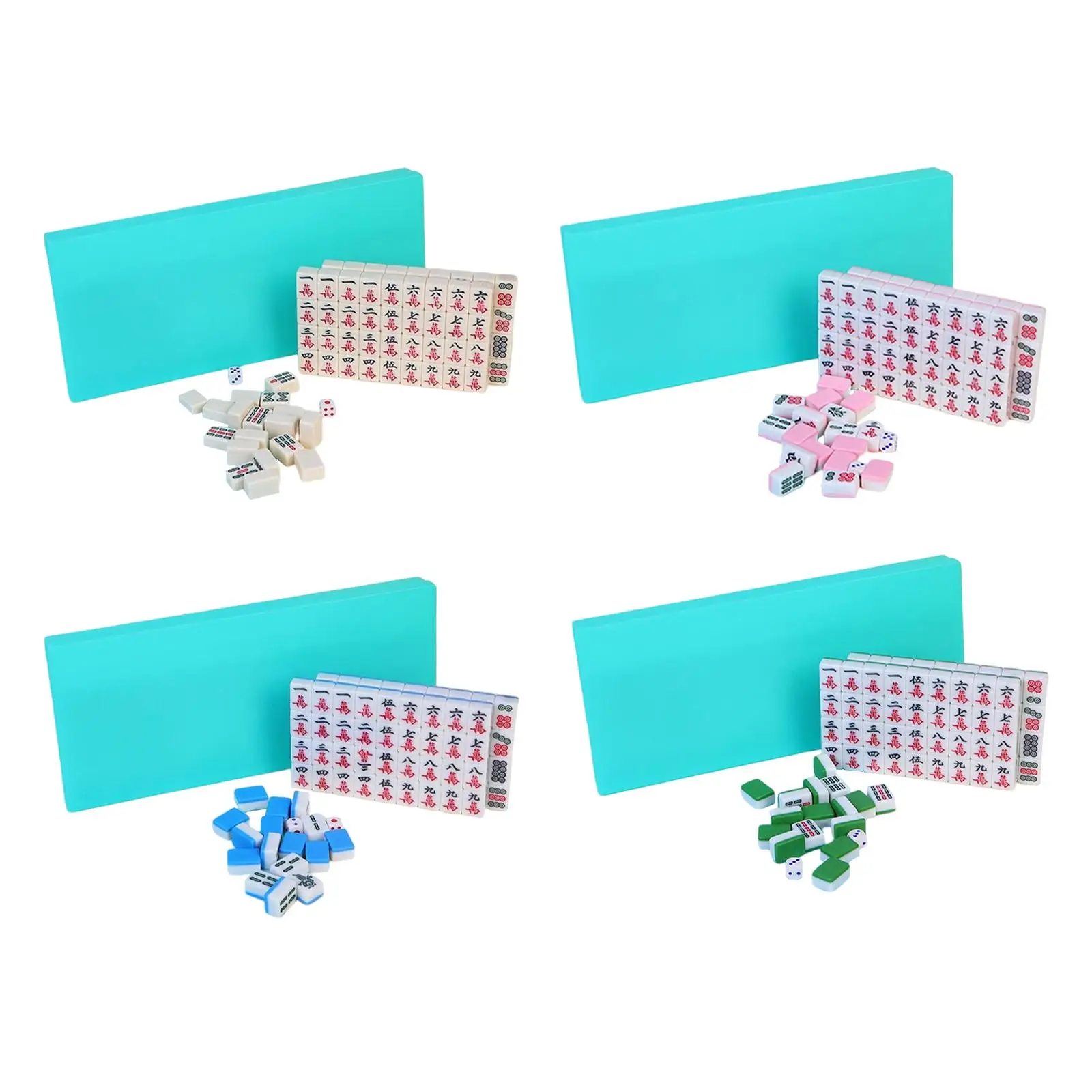 Portable Complete Mahjong Game Set Board Game with Carrying Case mahjong  Activity Game Tiles Game and 2 Blank Tiles for Travel - AliExpress