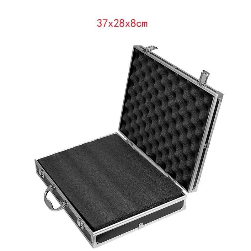 Tool Case Portable Aluminum Safety Equipment Instrument Storage Suitcase Impact Resistant Sponge