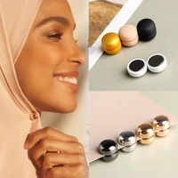 2PCS Magnetic Hijab Scarf Clip Strong Metal Plating Safe Hijab Brooch Luxury Accessory No Hole Pins Brooch Magnet Muslim Scarf 1