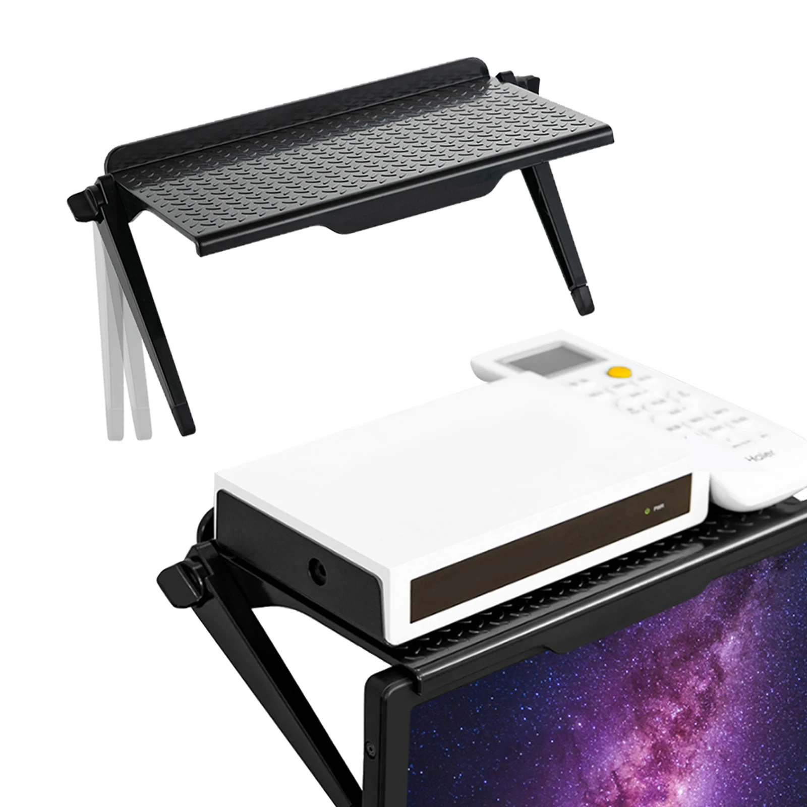 

Multi-functional TV Computer LCD Display Screen Monitor Top Storage Shelf Rack Phone Holder for Home Office School