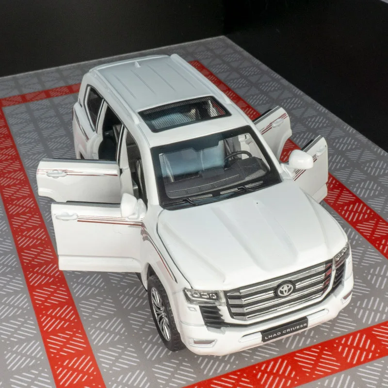 1:32 Land Cruise LC300 Remolque Camping RV Diecast Metal Aleación Modelo Coche Sonido Luz Tirar Hacia Atrás Colección Niños Juguet Regalos - AliExprs