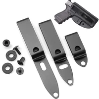 Stainless steel Holster Clip Set Gun Holster Adapter Mounting Hardware Kit Tactical Molle Grip Hooks Hunting Belt Accessories 1