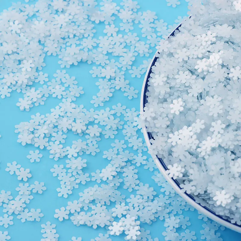 Vielfältige gemischte Farben, 5–10 mm, PVC, matt gefrostet, fünfblättrige Blumen/kleine Schneeflocken-Pailletten, Pailletten zum Nähen, Hochzeitshandwerk – Detail 3