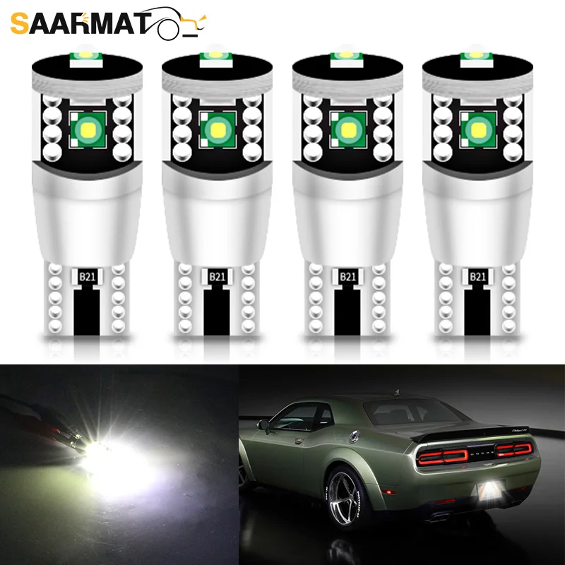 4pcs LED License Plate Light W5W T10 Lamp For Dodge Durango Avenger