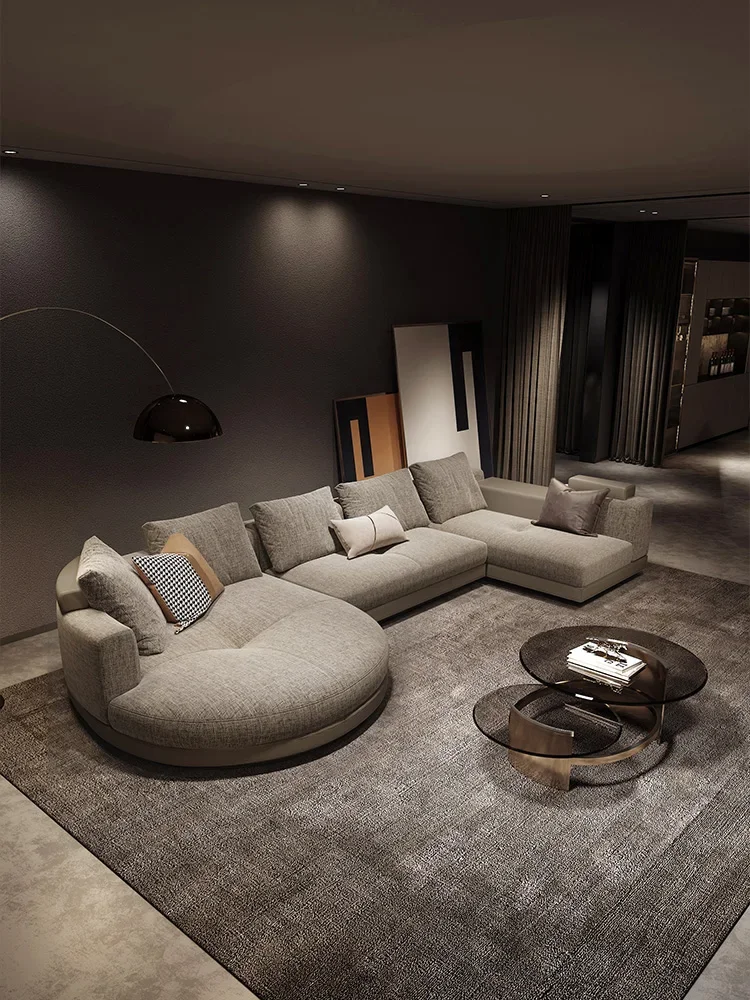 

Fabric sofa combination Hong Kong-style luxury living room