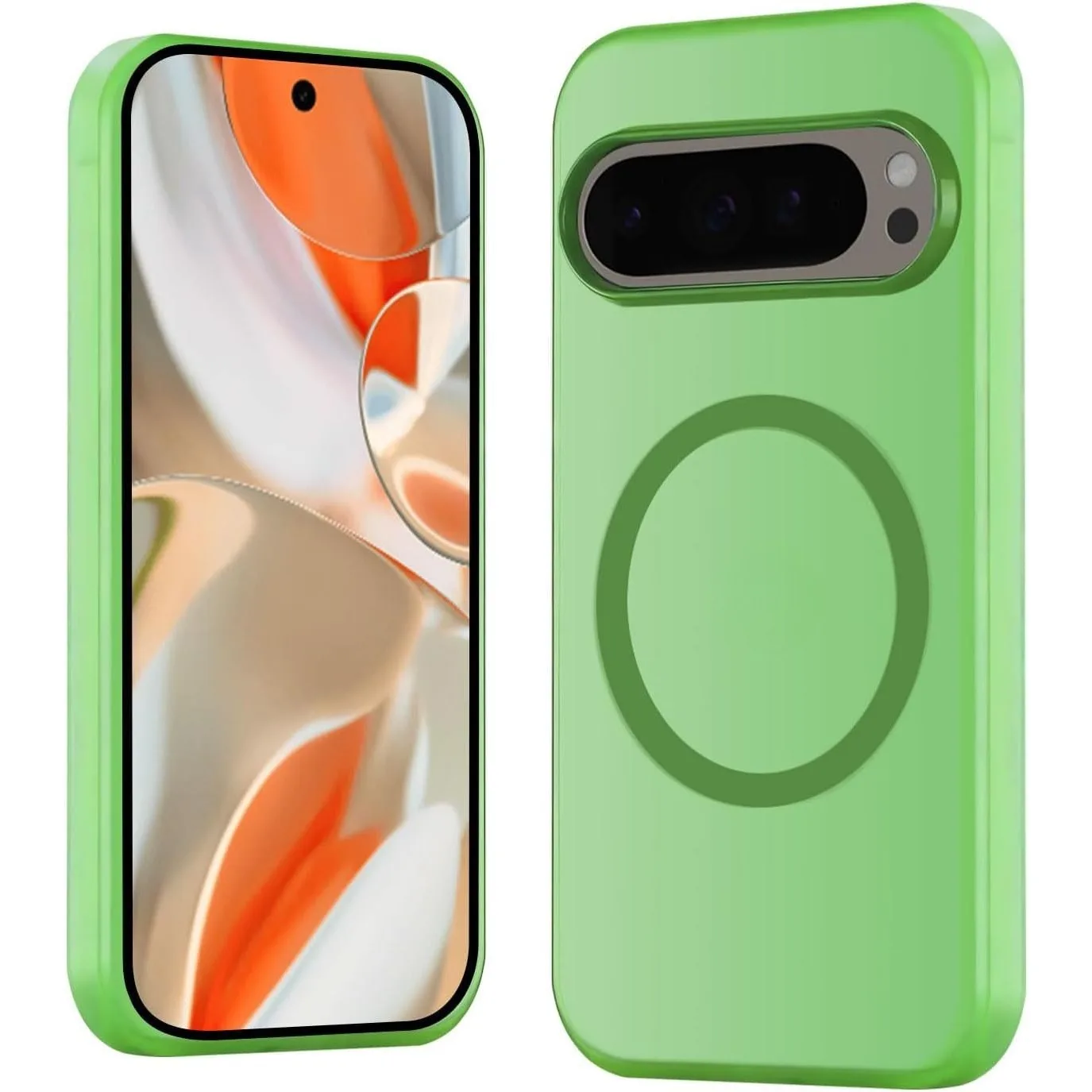 Candy Color Matte Clear Frosted Back Cover with MagSafe Compatibility & Wireless Charging Features