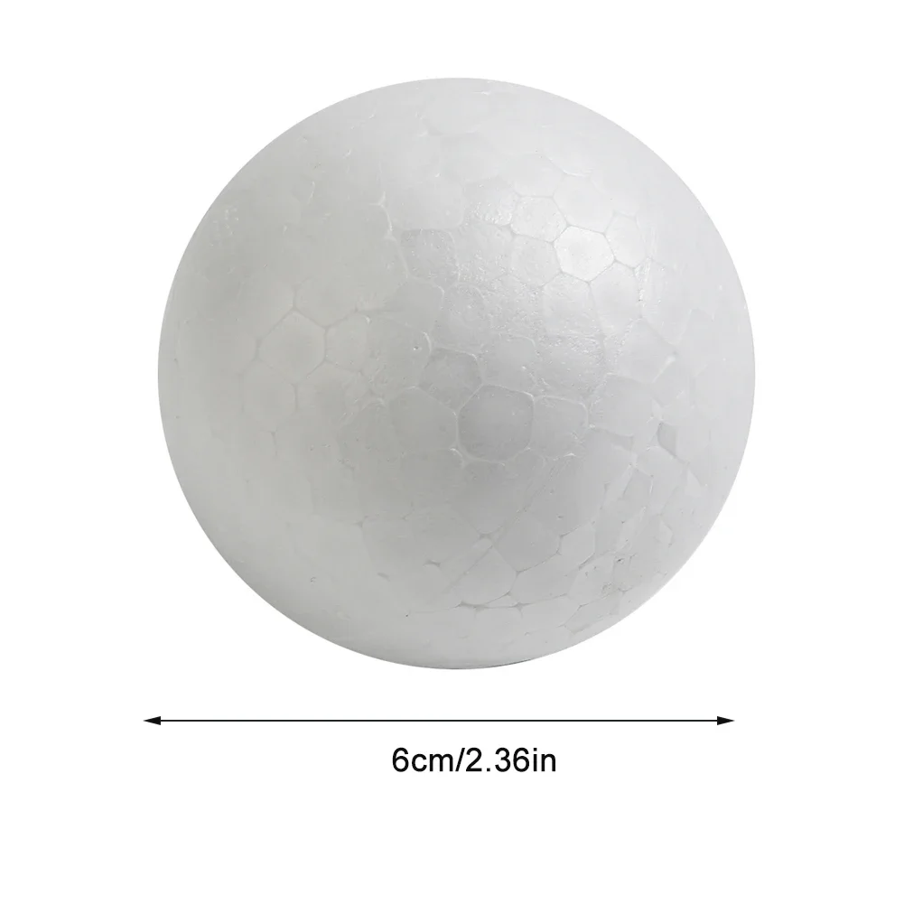 1pcs Party Solid Foam Ball Polystyrene Balls Round Tree Solid White ...