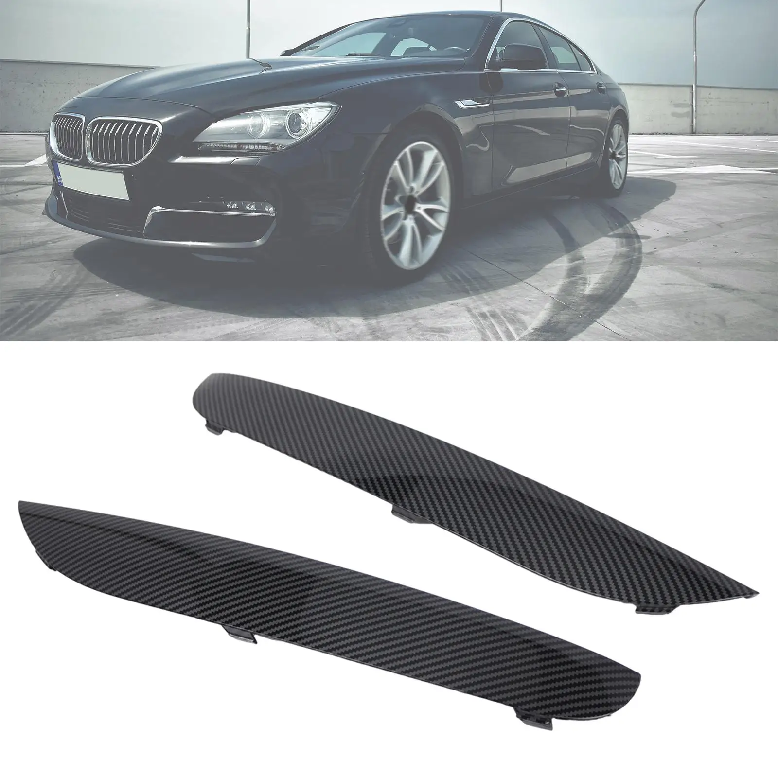 

2Pcs Car Front Bumper Grille Moulding Trim Decoration Accessories for BMW