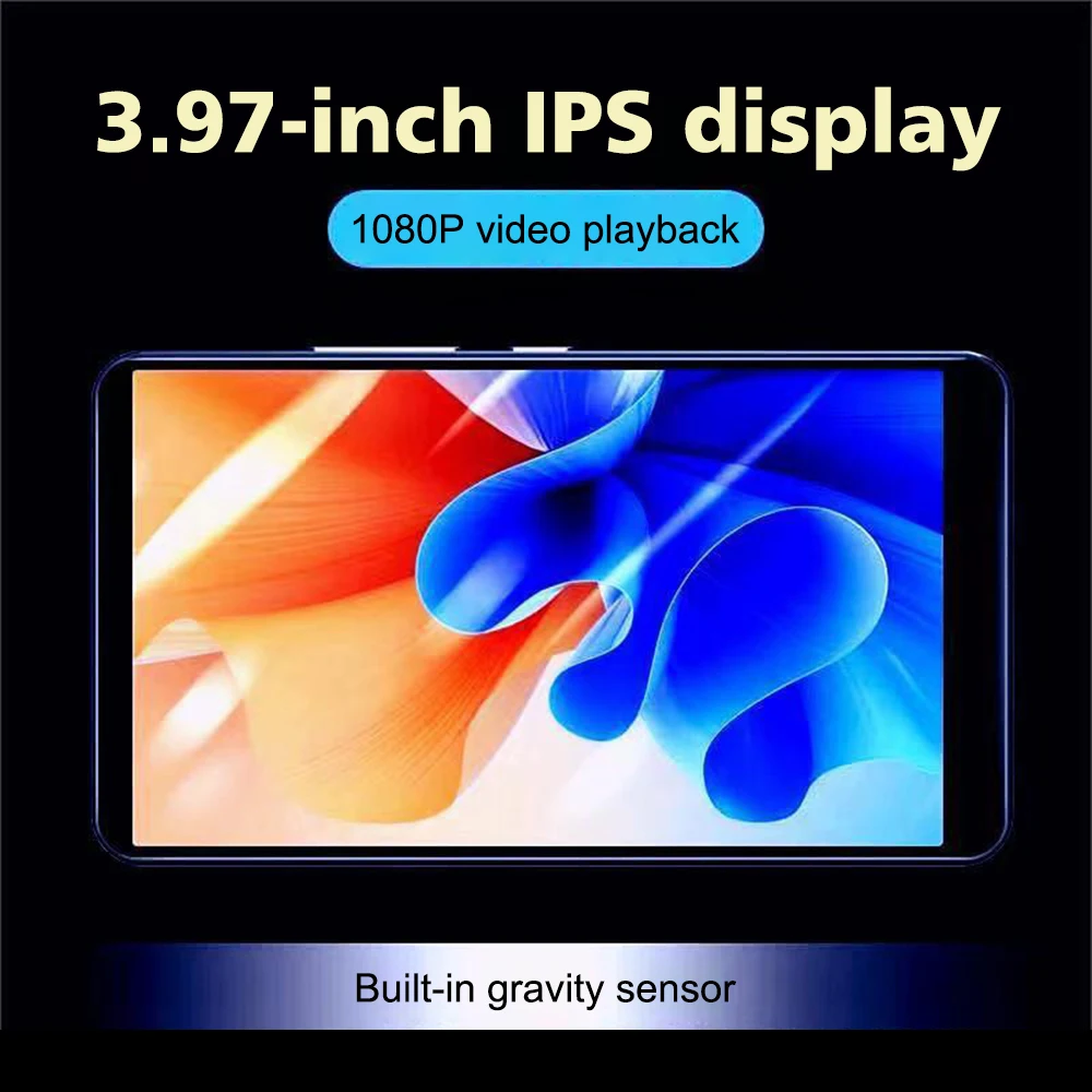 16G/32G WiFi MP5 Player 3.97-inch Large IPS Touch Screen MP4 MP3 Player 8-core CPU Video Audio Work with Android Apps