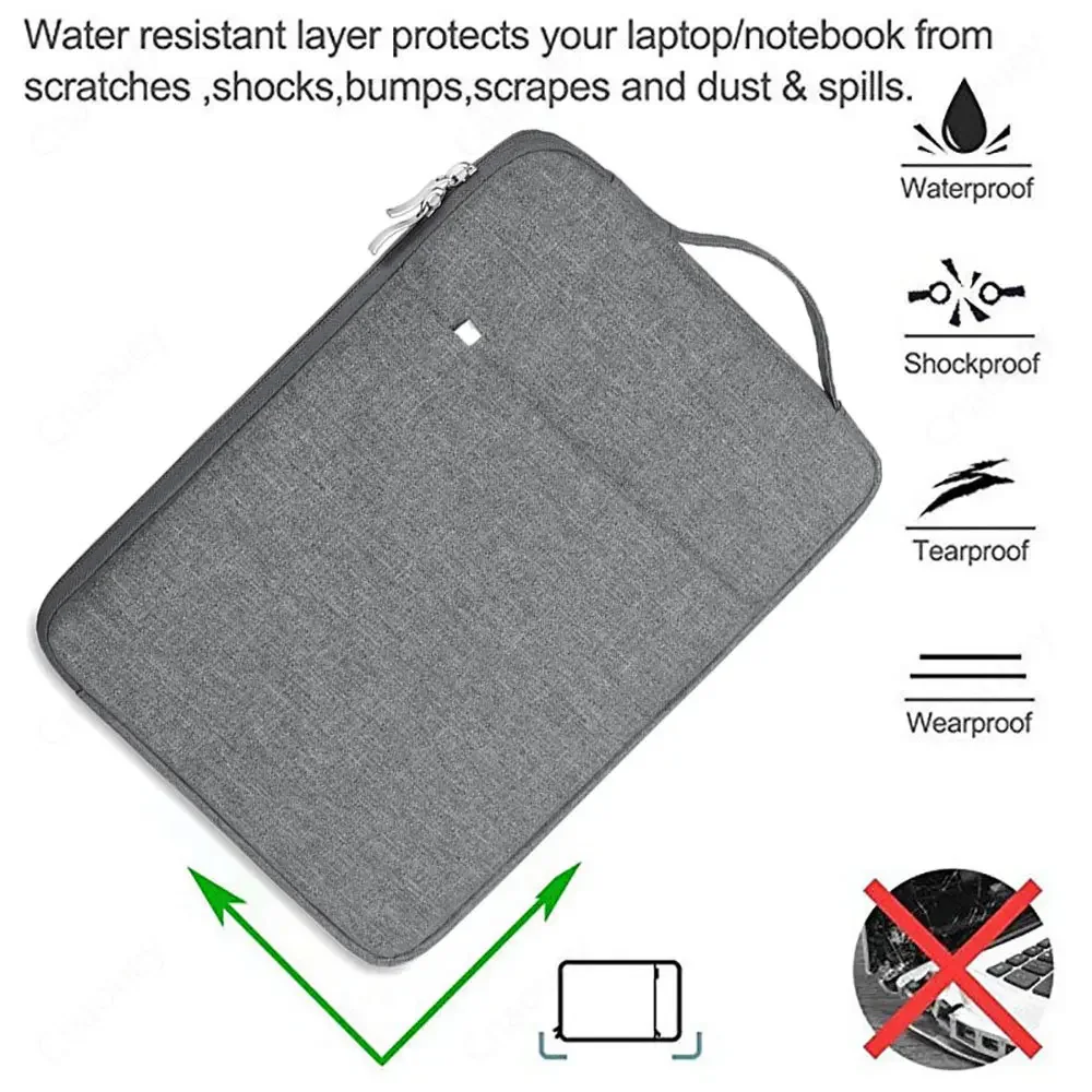 Waterproof Portable Laptop Sleeve Handbag Case with Zipper