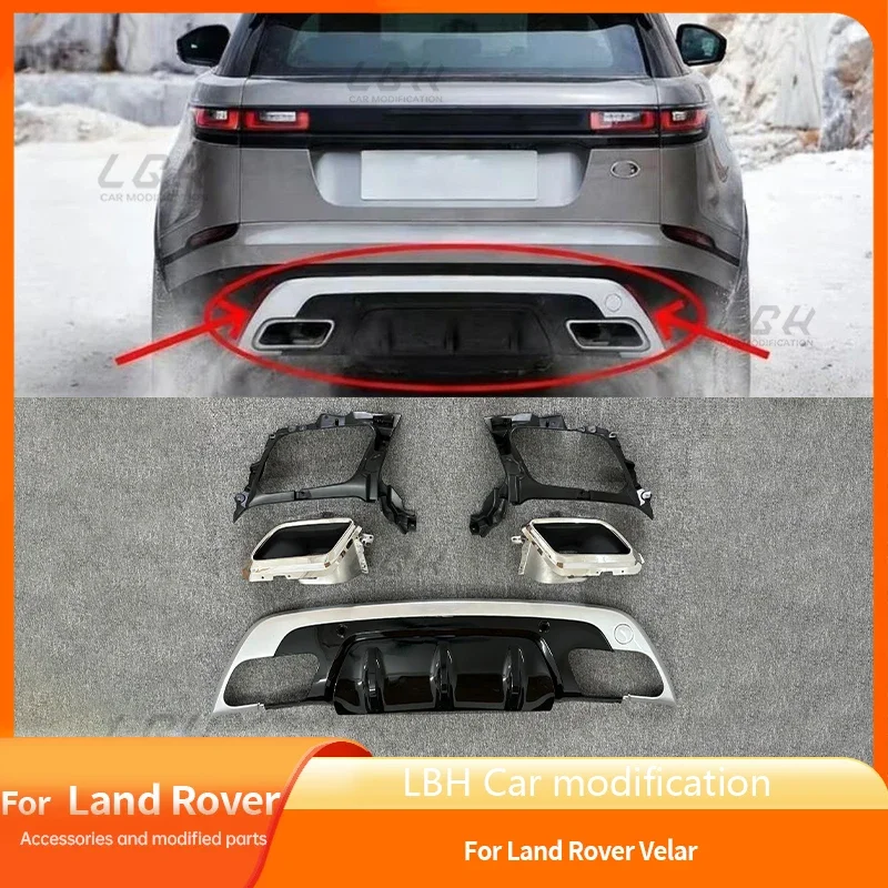 For Land Rover Velar L560 2017-2025 Rear Bumper Diffuser Kit with ...