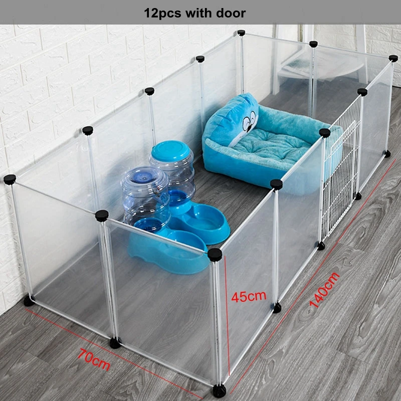 DIY Assembly Pet Dog Cat Fence Isolation Door Cage Guardrail Small Dog  Indoor Kennel Home Fence Dog Cage Pet Supplies