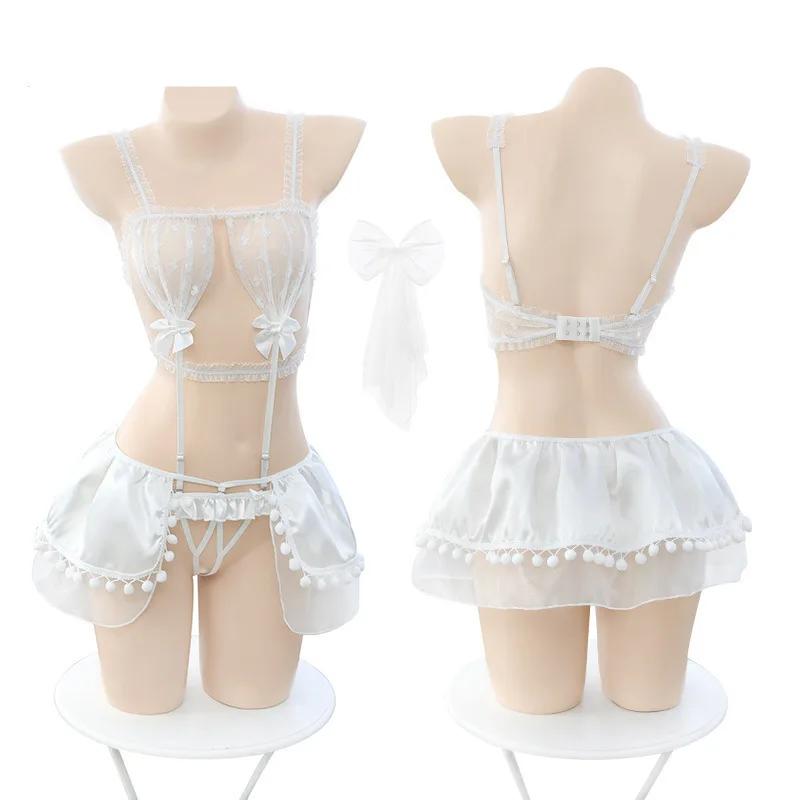 

Сексуальные костюмы для косплея и порно, Эротическая кружевная свадебная одежда, прозрачное свадебное платье, женское Прозрачное платье, кружевное нижнее белье для невесты