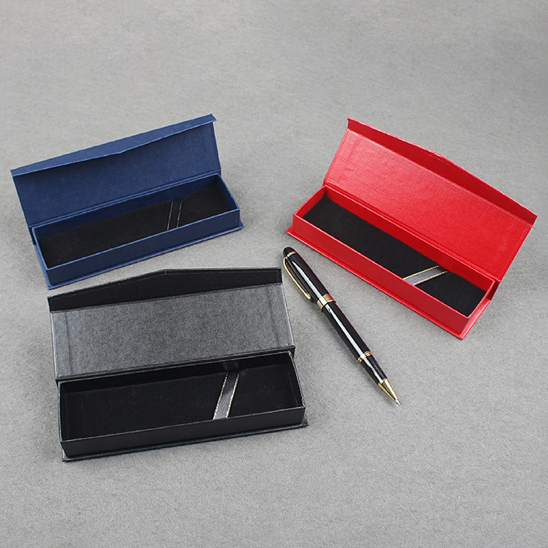 2pcs Luxury Black Empty Ballpoint Pen Gift Box with Cushion Pencil