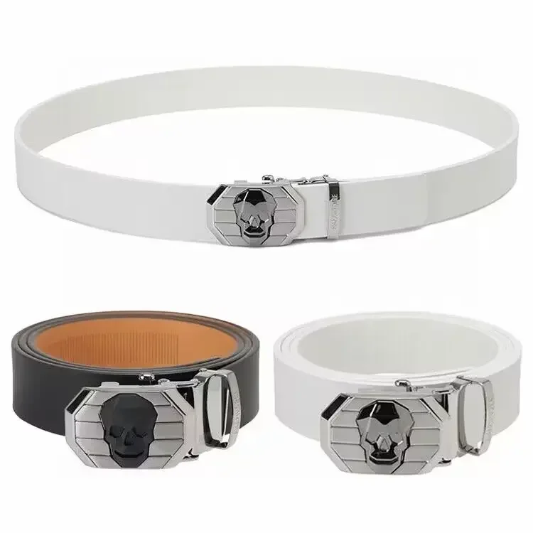 

23 New Korean Original Single Skull Head Leather Belt