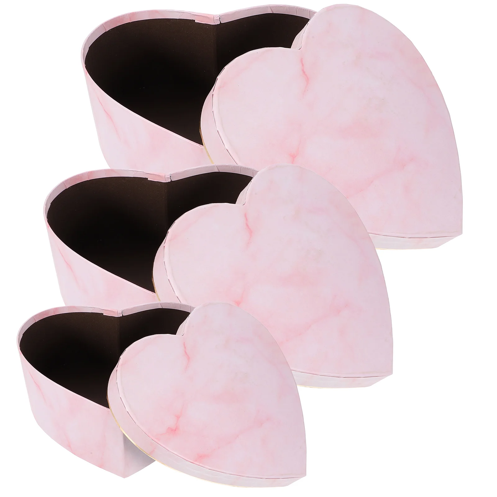 

3 Pcs Birthday Present Heart Shaped Box Christmas Boxes for Gifts Clothes Cardboard Wrapping