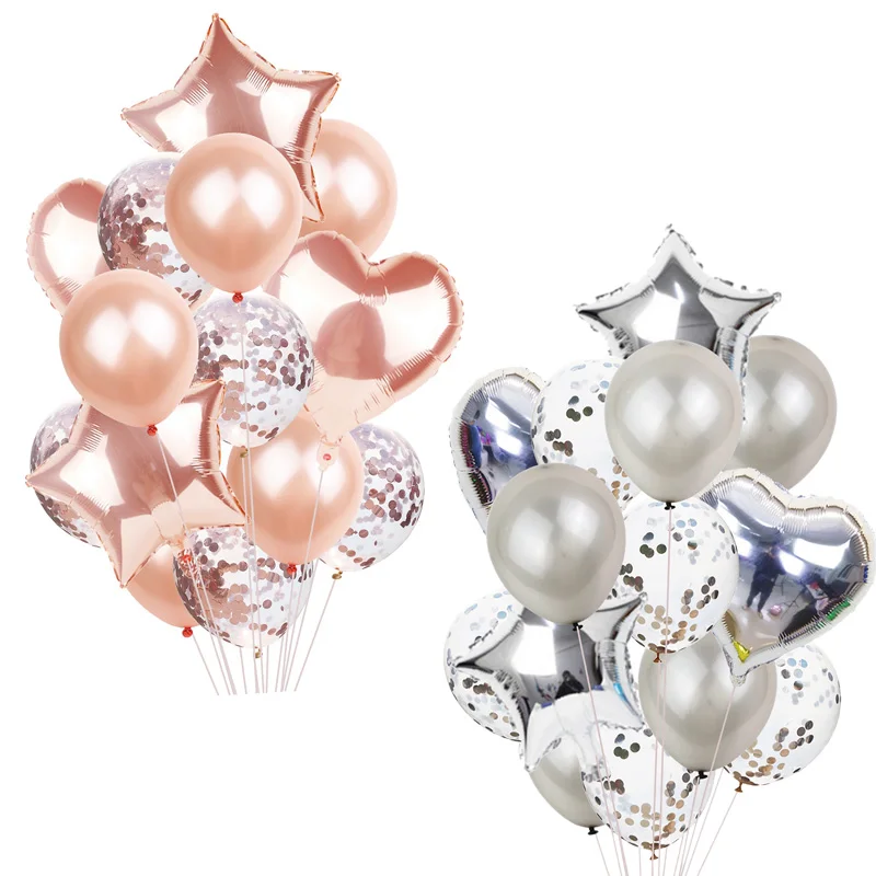 

14Pcs Multi Confetti Balloon Birthday Decoration Latex Balloons Event Decoration Party Wedding Supplies Girl Balloon New Year