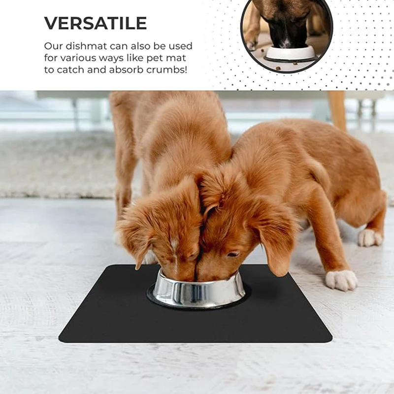 Kitchen Super Large Absorbent Mat Coffee,Dish Draining Mat Quick Dry Bathroom Drain Pad Tableware Mat Kitchen Faucet Placemat