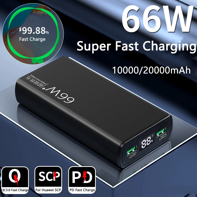 20000mah Power Bank 66w Fast Charging For Huawei P40 Powerbank Portable