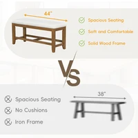 76" Farmhouse 6-Piece Extendable Dining Table Set with Removable Leaf and Upholstered Trestle Chairs - Image 6