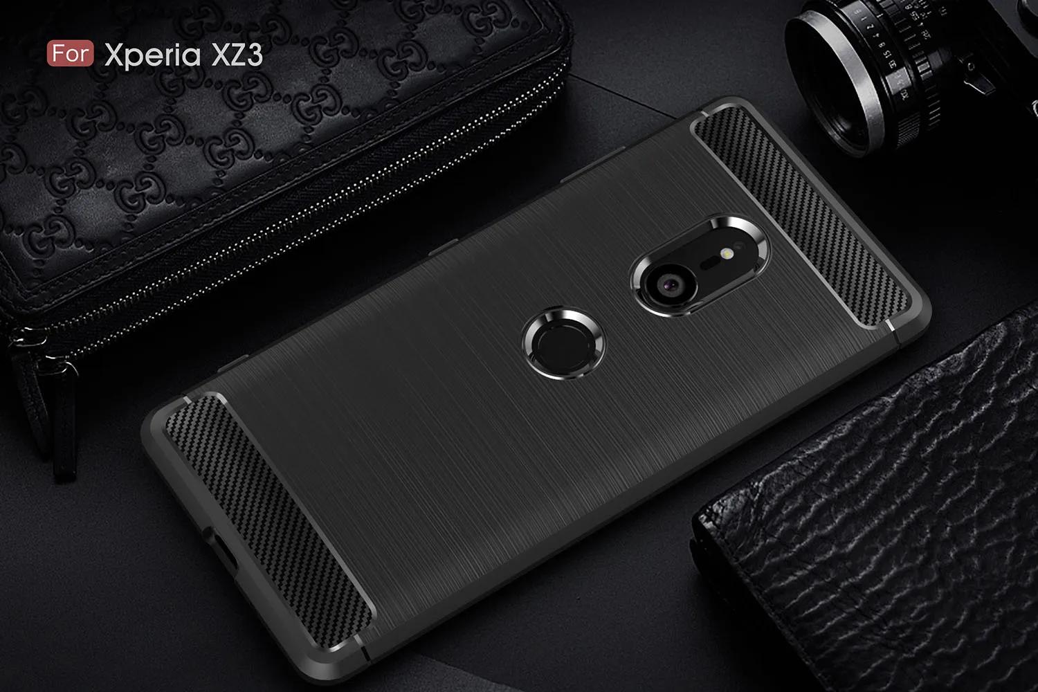 Premium Carbon Fiber Shockproof Phone Case - Sleek and Durable Back Cover