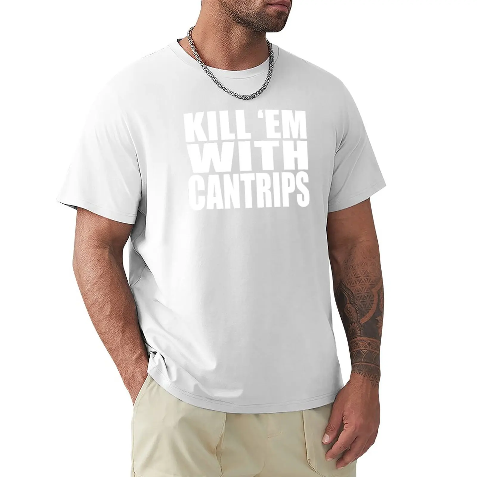

Kill Em With Cantrips Block T-Shirt Blouse customs design your own men clothing