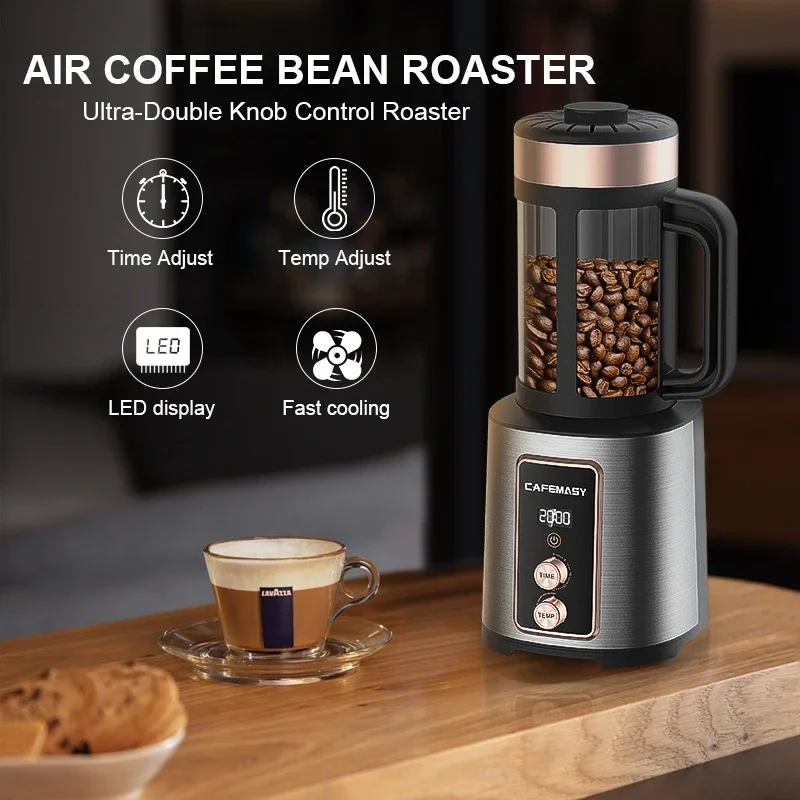 220V Electric Household Air Roaster coffee bean roaster coffee roaster machine Coffee Machine Home Coffee Bean Roaster Temperature Control Roasting Machine