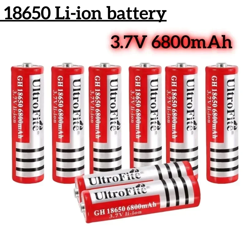 3.7V 6800mAh Rechargeable 18650 Lithium Battery For Led Flashlight