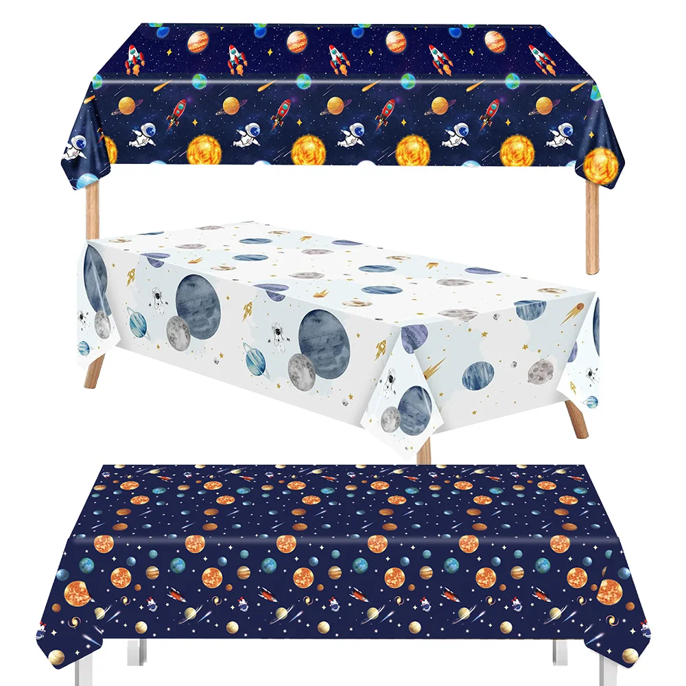 Universum Planet Space Party Tischdecke Tischdecke Tischdekoration Jungen Weltraum Astronaut Geburtstagsfeier Dekoration Lieferungen