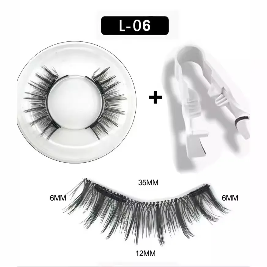 1pair Magnetic Eyelashes Handmade 3D Natural Magnetic False Eyelashes Enlarge Eyes Reusable Tweezers Set