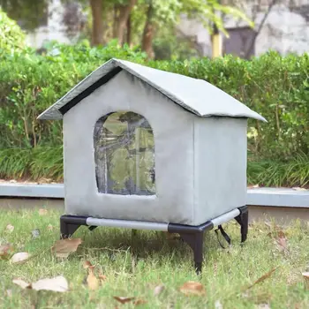 All-Season Waterproof Cat House with Ice Packs & Heating Bags, Foldable Shelter for Indoor & Outdoor Use, Available in 3 Sizes