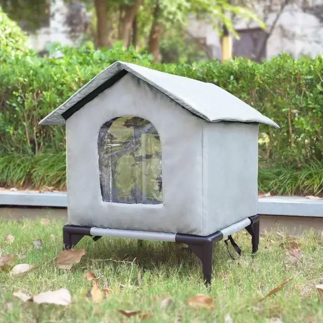 All-Season Waterproof Cat House with Ice Packs & Heating Bags, Foldable Shelter for Indoor & Outdoor Use, Available in 3 Sizes