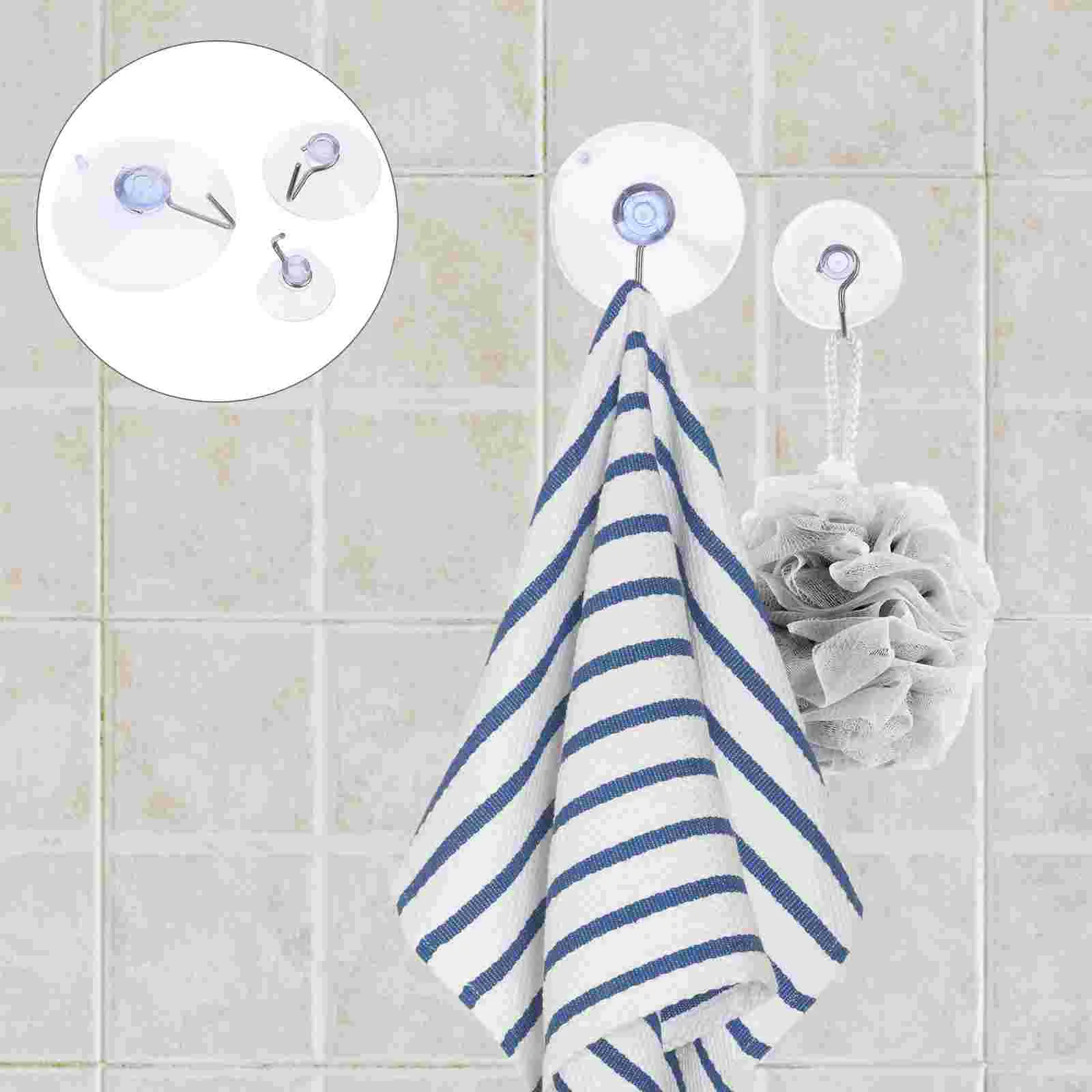 

30 Pcs Vacuum Suction Cup Hook Wall Hanger Heavy Duty Clothes Rack Mushroom Head
