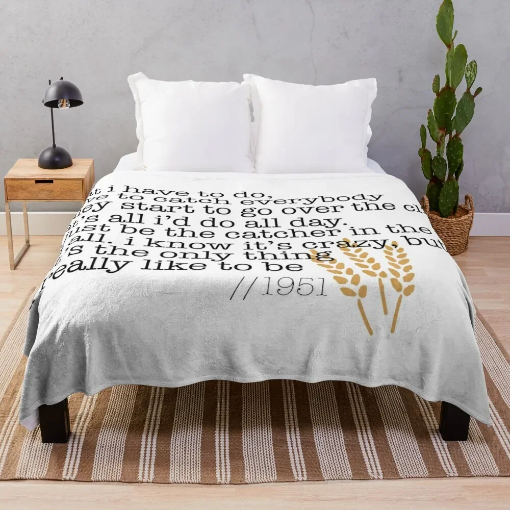 Catcher In The Rye Throw Blanket Sofa Custom Retros Coperte
