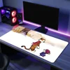 Calvin and H-Hobbes Cute For PC Large MousePads Desk Gaming Mouse Pad Stitched Edges Non-Slip Rubber Base Extended mousemats 3