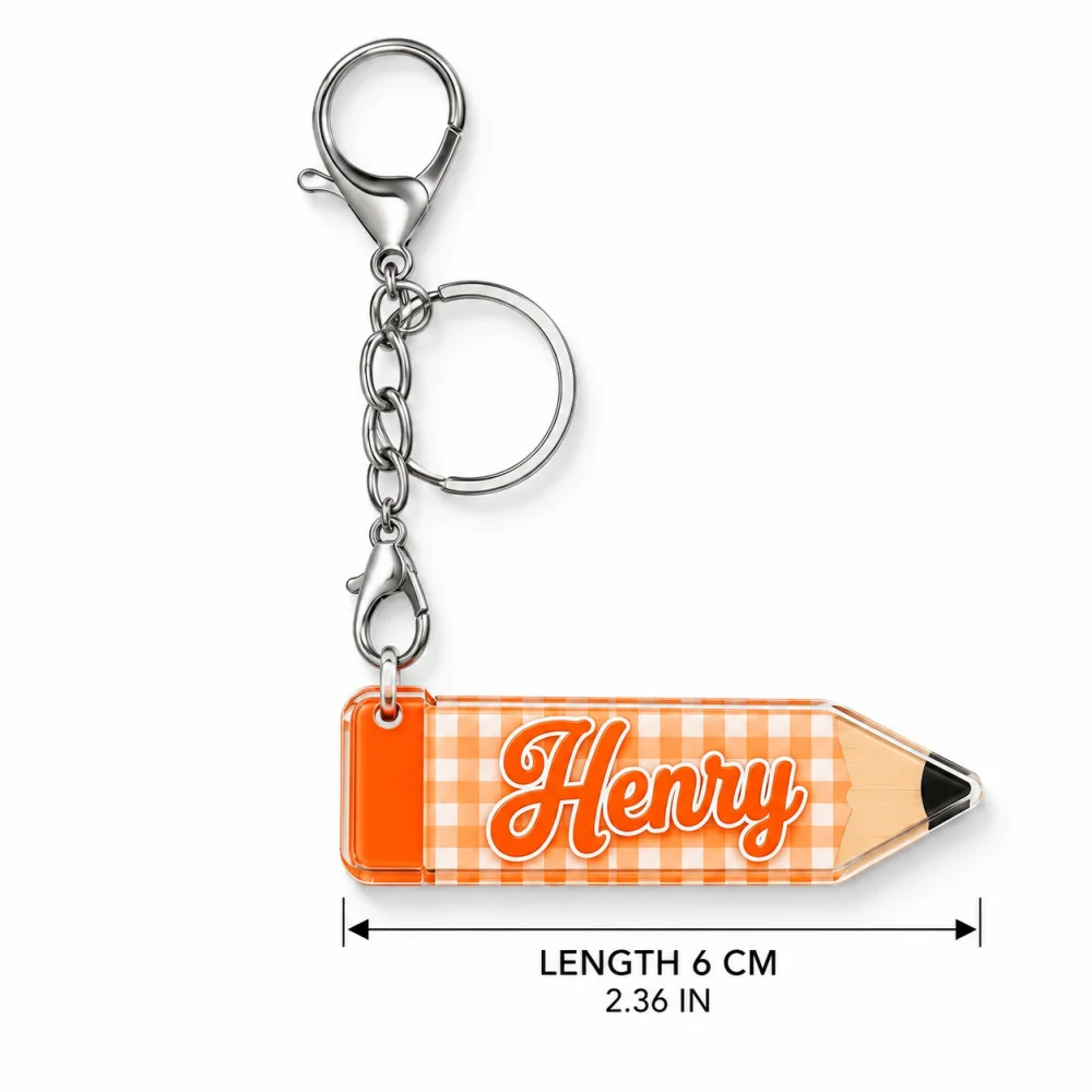 Custom Name Acrylic Keychain - Personalized Key Ring & Cute Backpack Charm Gift