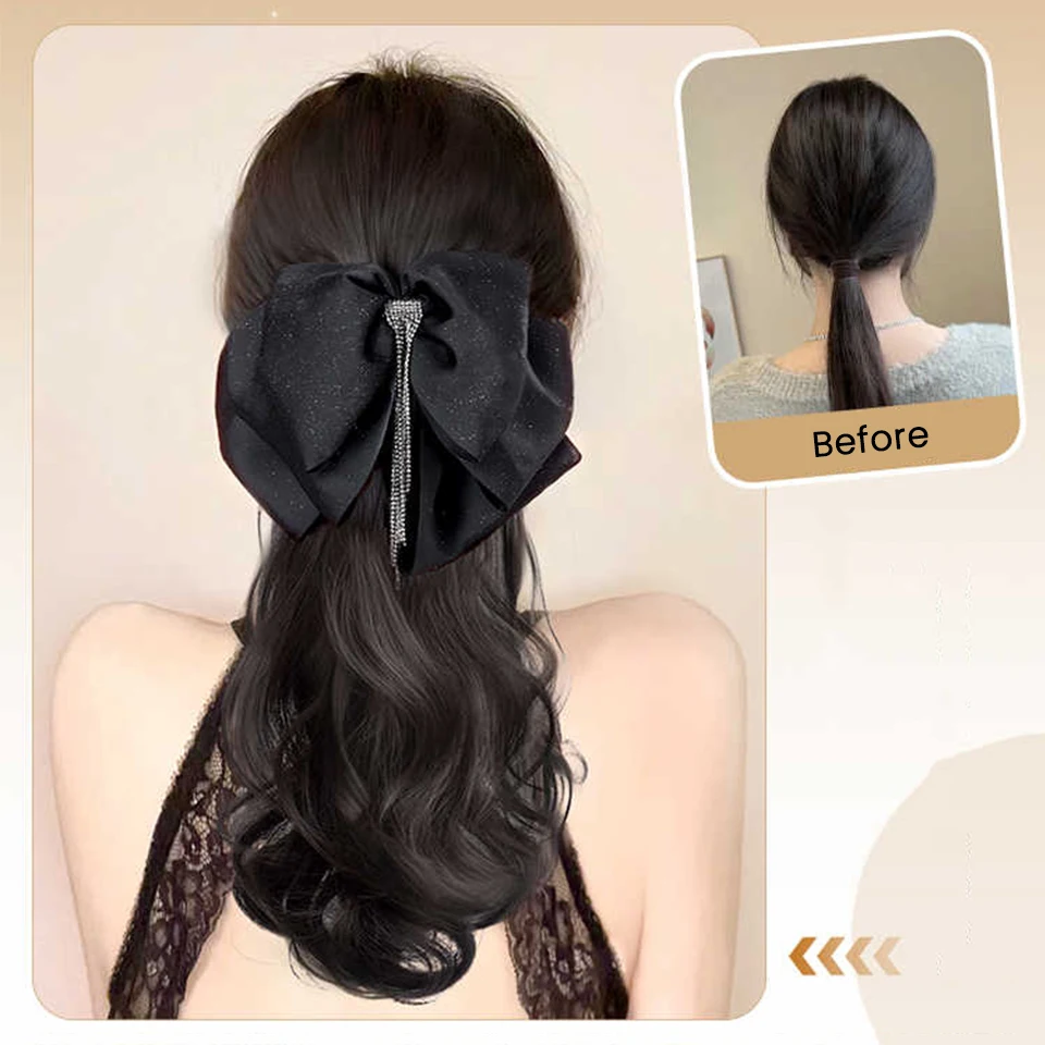 Synthetic Wavy Ponytail Hair Extensions for Women