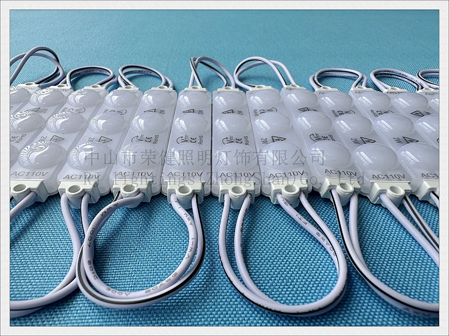 AC220V / AC110V input injection LED light module for sign letters 2W 240lm SMD2835 3 led IP65 70mm*13mm*8mm NEW