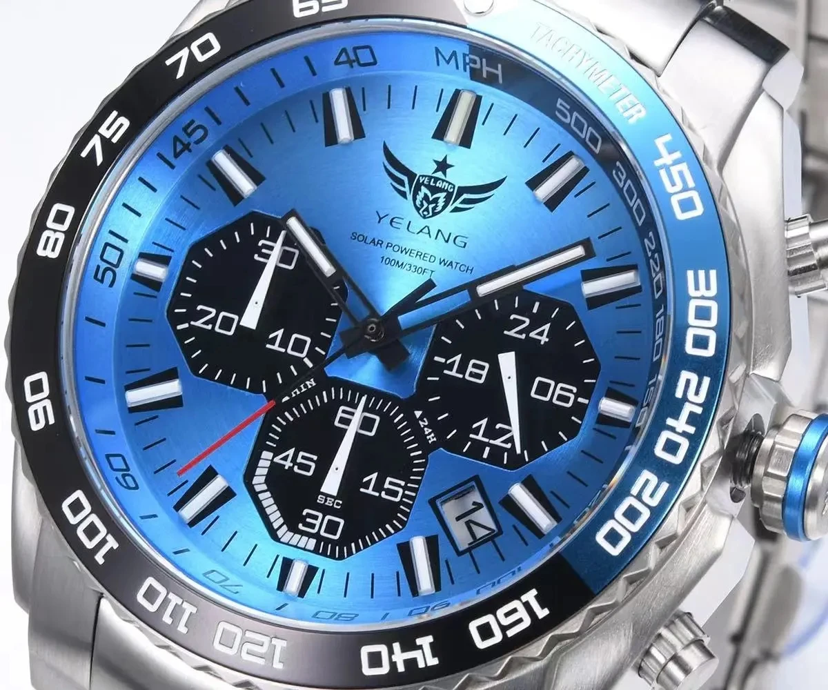 YELANG-Reloj de buceo VR42 para hombre, accesorio de pulsera con movimiento japonés, autoluminoso, con fecha de zafiro, V1215, T100, WR100m