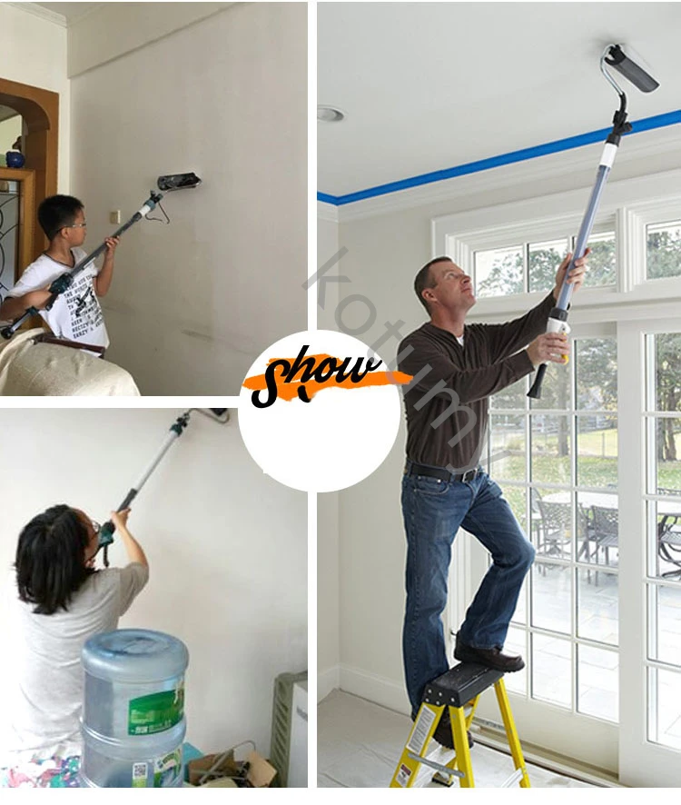 Telescopic Latex Paint Roller Brush Machine Latex Paint Wall Brushing Artifact Wall Paint Roller Tool