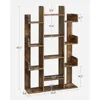 Bookshelf, Tree-Shaped Bookcase with 13 Storage Shelves, Rounded Corners 2