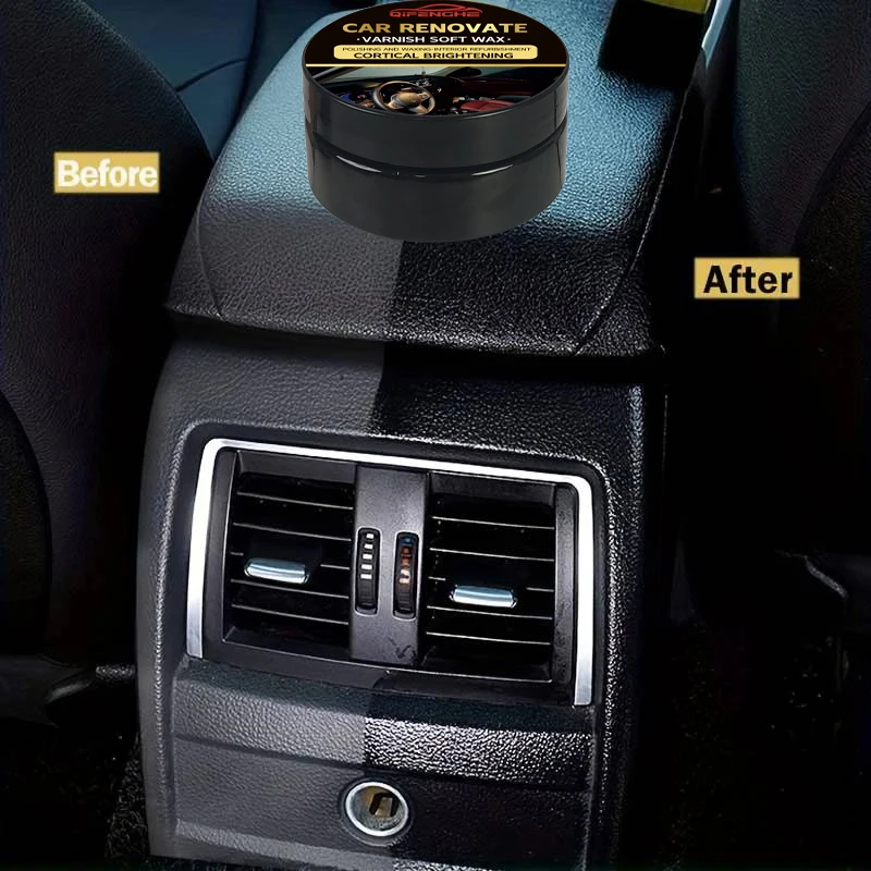 plastic restorer QIFENGHE Crystal Clear Car Plastic Restorer Auto Interior & Panel Renewal Wax Coating Agent Car Wax Polish