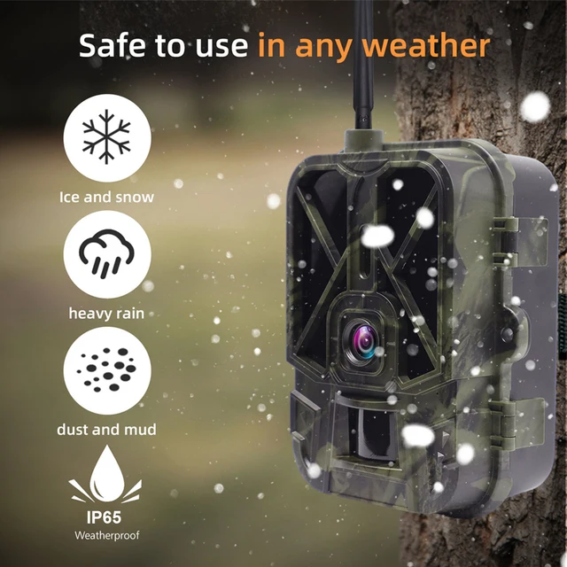 HC-940Rro Hunting Camera Night Vision 4K 30FPS 36MP APP Control IR Trail Camera 4G IP65 Waterproof 2.4'' LCD 58pcs IR Leds 940nm 6