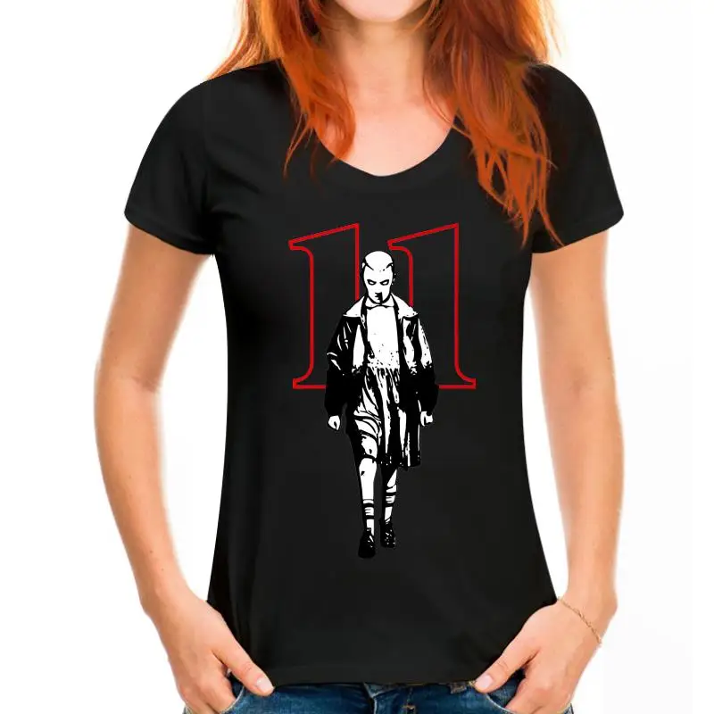 thumbnail image 1 of Camiseta blanca de cosplay de Stranger Style Pop Culture Things Eleven, talla M-3XL, 1 of 5