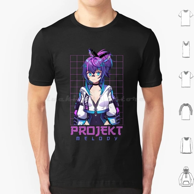 peregrination Direkte Månens overflade Best Vshojo-projekt Melody T Shirt Big Size 100% Cotton Vshojo Projekt  Melody Vshojo Projekt Melody Melody Streamer Vtuber - T-shirts - AliExpress