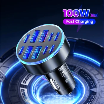 100W 10-Port Car Charger 1