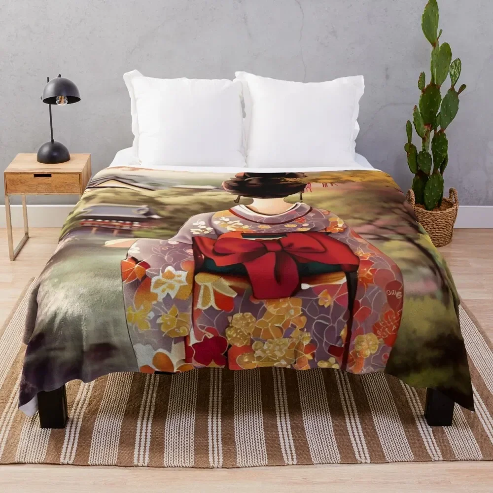 

kimono japanese Throw Blanket Luxury Designer Furry Giant Sofa Flannels Blankets