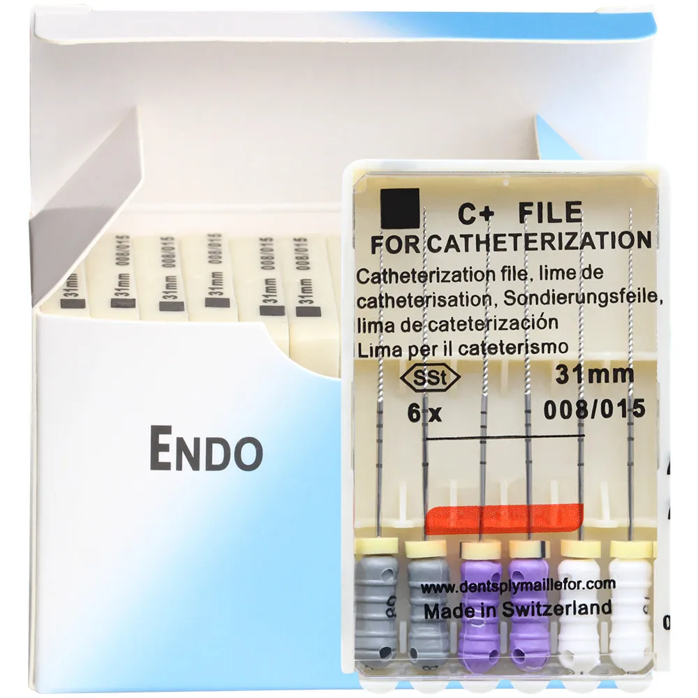10 Packs Dental C+ FILE For Catheterization 21/25/31mm SSt Endo Root Canal C Files Hand Use Endodontic Dentistry Lab Products 6