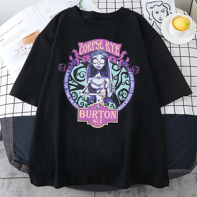 Vintage Men T-Shirts Nightmare Before Christmas Print Short-sleeved Gothic Retro T-shirt Top Y2K Shirt Streetwear Harajuku 3